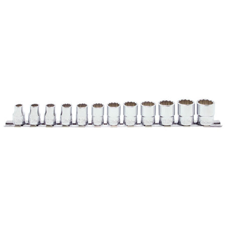Koken RS3405M Socket Set On Rail 12pt 12pc 3/8 "Dr 8-19mm | Hobeca