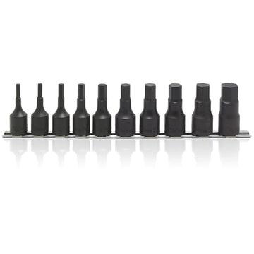 Koken RS4012A hex socket set on rail, 10 pieces, 1/2 inch drive
