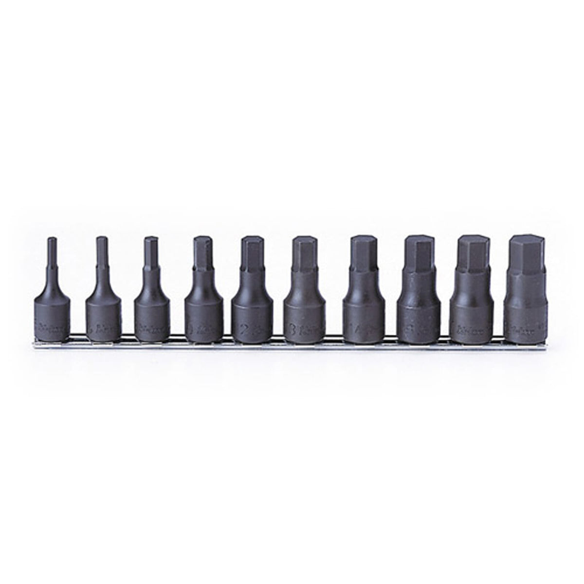 Koken RS4012M Inhex Socket Set On Rail 10pc 1/2"Dr 4-19mm | Hobeca