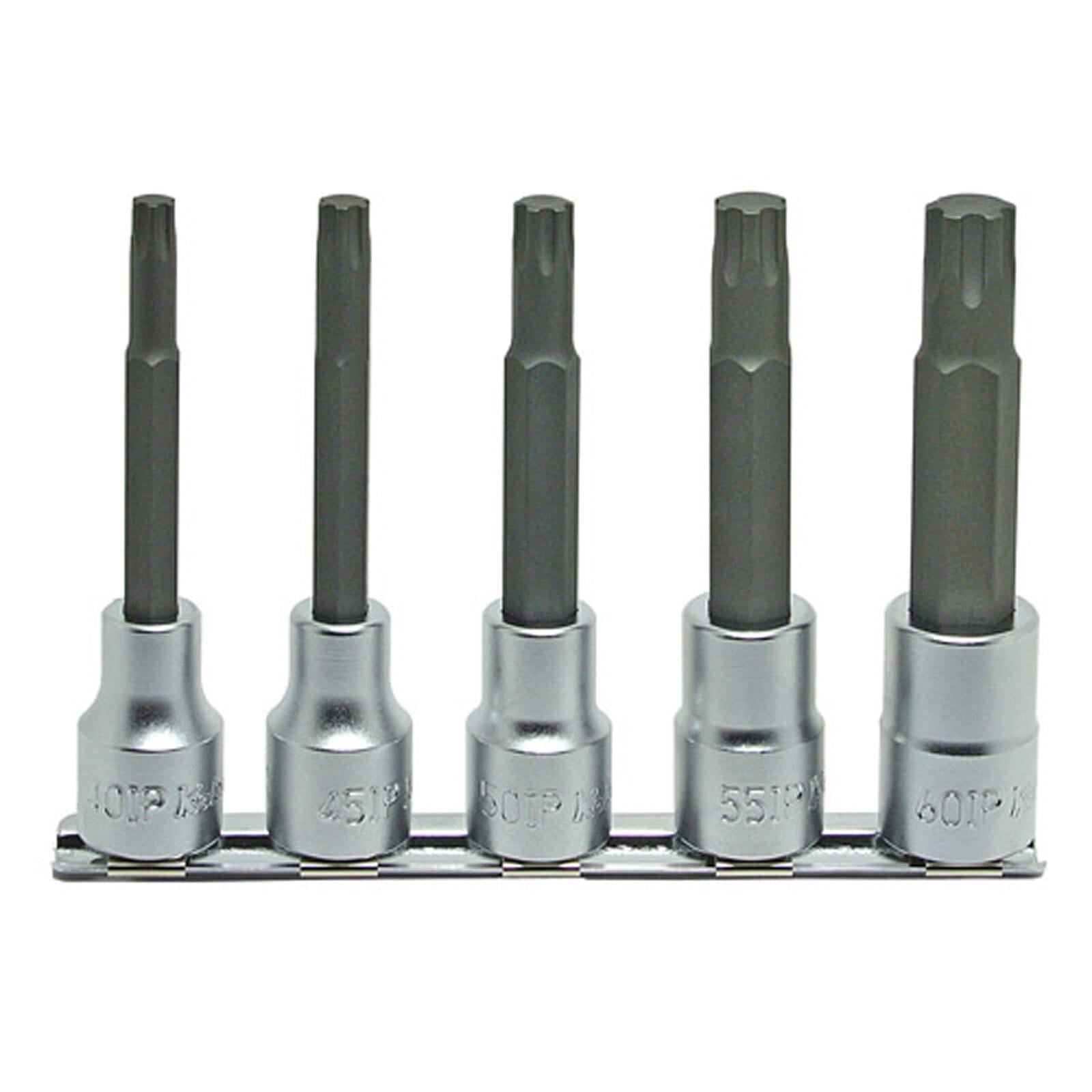 Koken RS4025/5IP Torx Plus Bit Socket Set on Rail 5pc 1/2"Dr 40IP-60IP 100mm | Hobeca