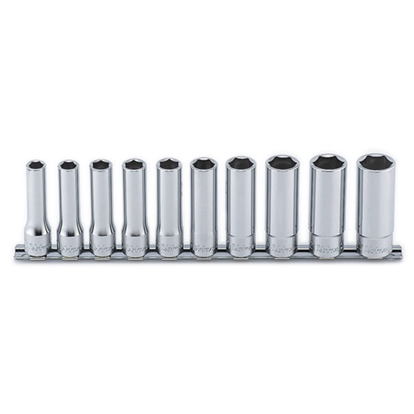Koken RS4300M Deep Socket Set On Rail 6pt 10pc 1/2 "Dr 10-22mm | Hobeca