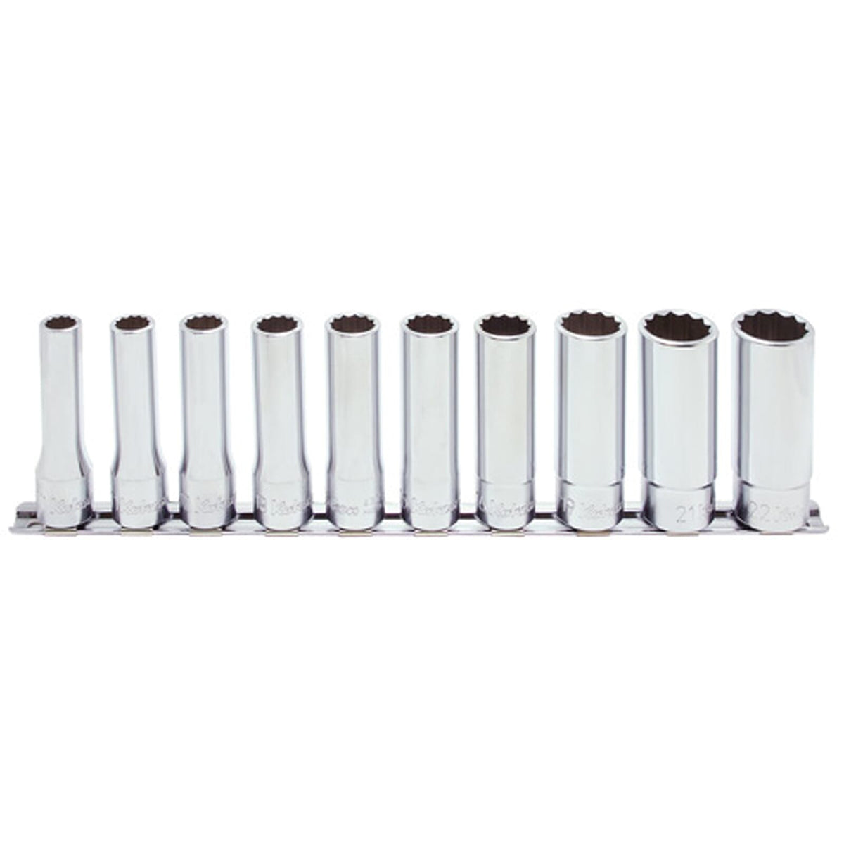 Koken RS4305M Deep Socket Set On Rail 12pt 10pc 1/2 "Dr 10-22mm | Hobeca