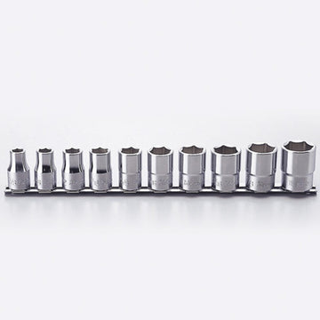 Koken RS4400A 10-piece socket set on rail, 1/2 inch drive, 6-point sockets 3/8 to 15/16 inch