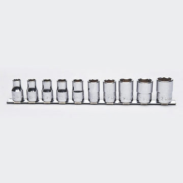 Koken RS4400M socket set on rail, 10 sockets 10–22mm, 1/2" drive, 6 point