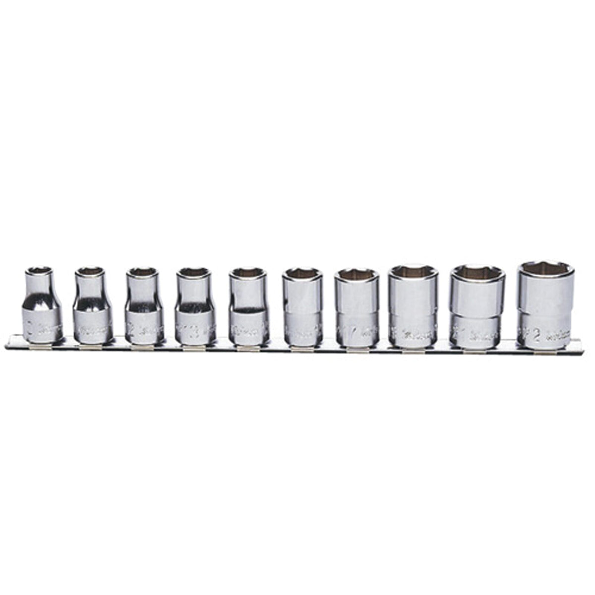 Koken RS4405A Socket Set On Rail 12pt 10pc 1/2 Dr 3/8-15/16" | Hobeca