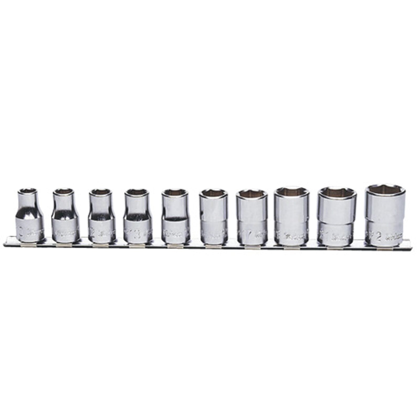 Koken RS4405A Socket Set On Rail 12pt 10pc 1/2 Dr 3/8-15/16" | Hobeca