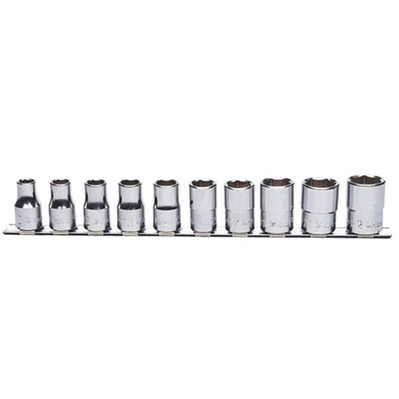 Koken RS4405A Socket Set On Rail 12pt 10pc 1/2 Dr 3/8-15/16" | Hobeca