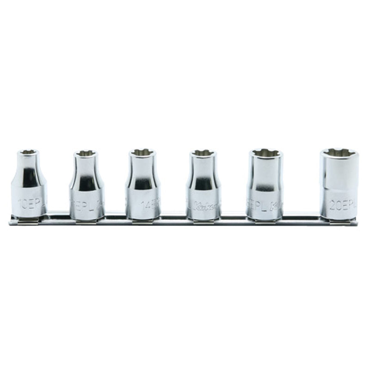 Koken RS4425 Internal Torx Plus EPL Socket Set On Rail 6pc 1/2"Dr 10EPL-20EPL | Hobeca