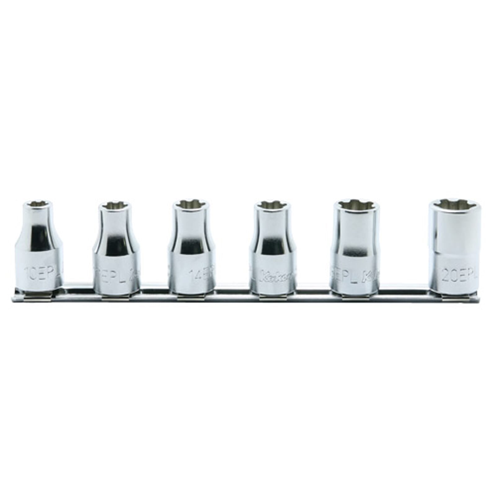Koken RS4425 Internal Torx Plus EPL Socket Set On Rail 6pc 1/2"Dr 10EPL-20EPL | Hobeca