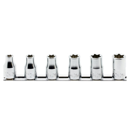 Koken RS4425/6-N Internal Torx Socket Set On Rail 6pc 1/2"Dr E10N - E20N | Hobeca