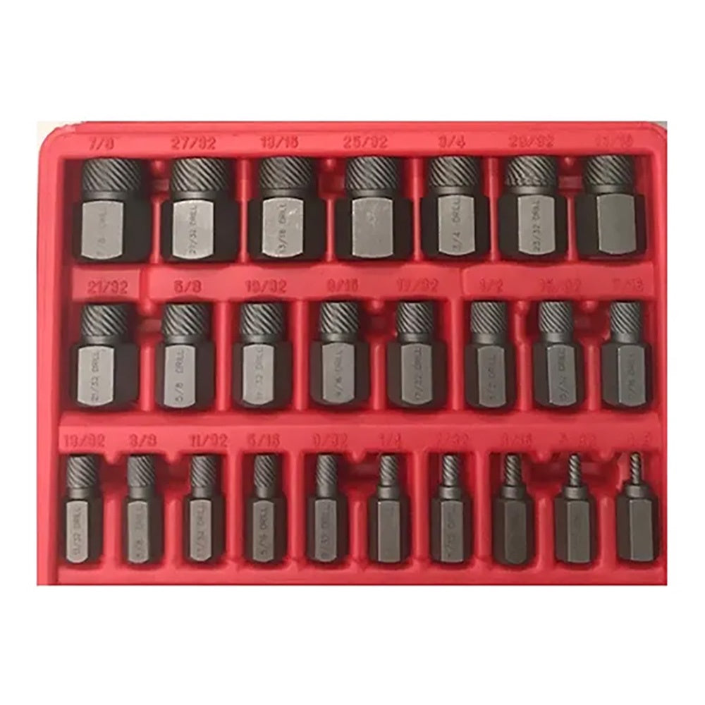 Rytool 25-piece multi-spline extractor set with hex heads