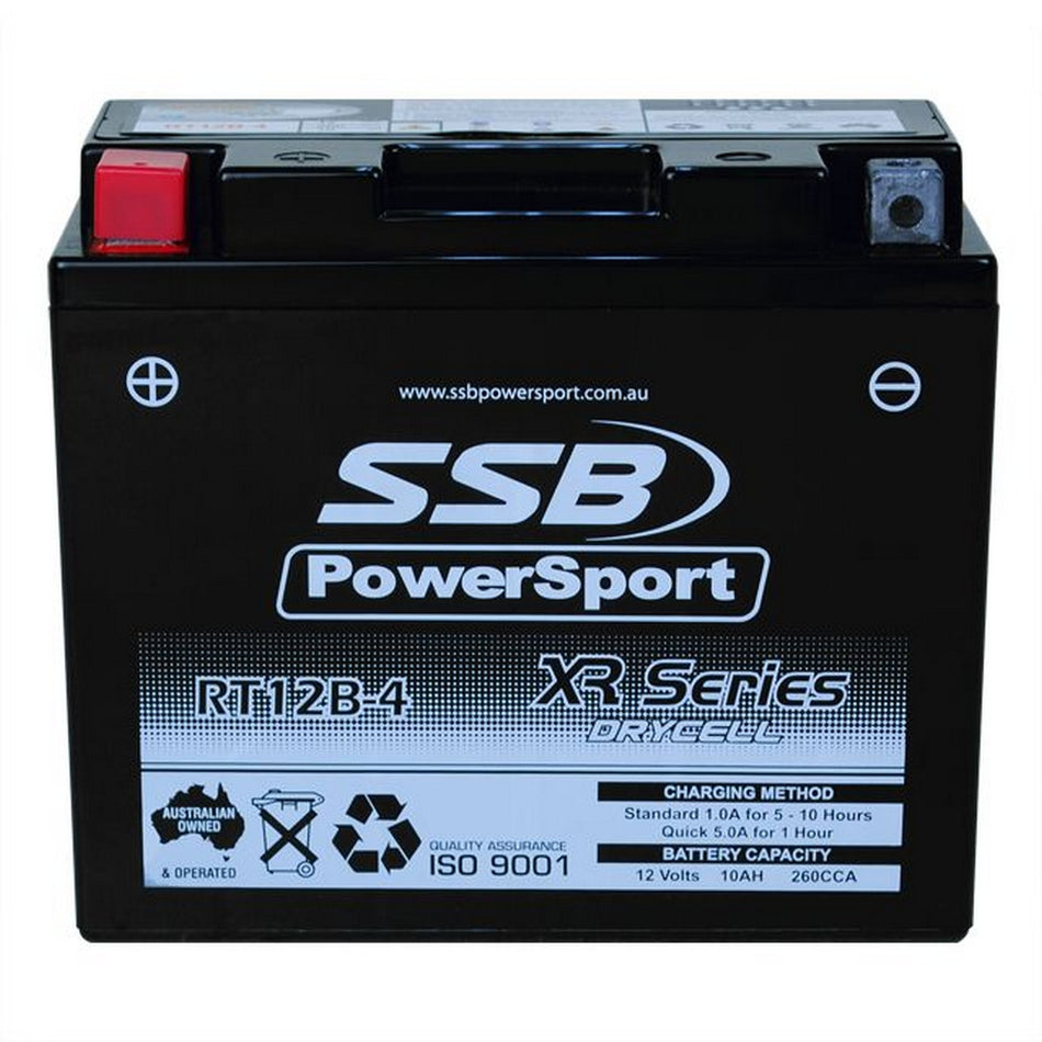 Motorcycle And Powersports Battery (Yt12b-4) Agm 12v 1ah 260cca By Ssb High Performance