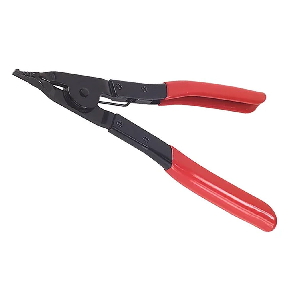 Rytool angle tip lock ring pliers with serrated jaws
