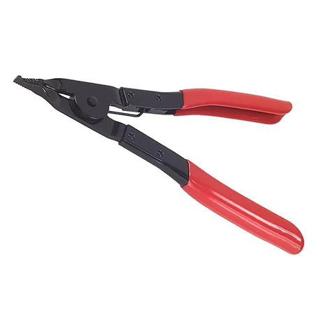 Rytool angle tip lock ring pliers with serrated jaws