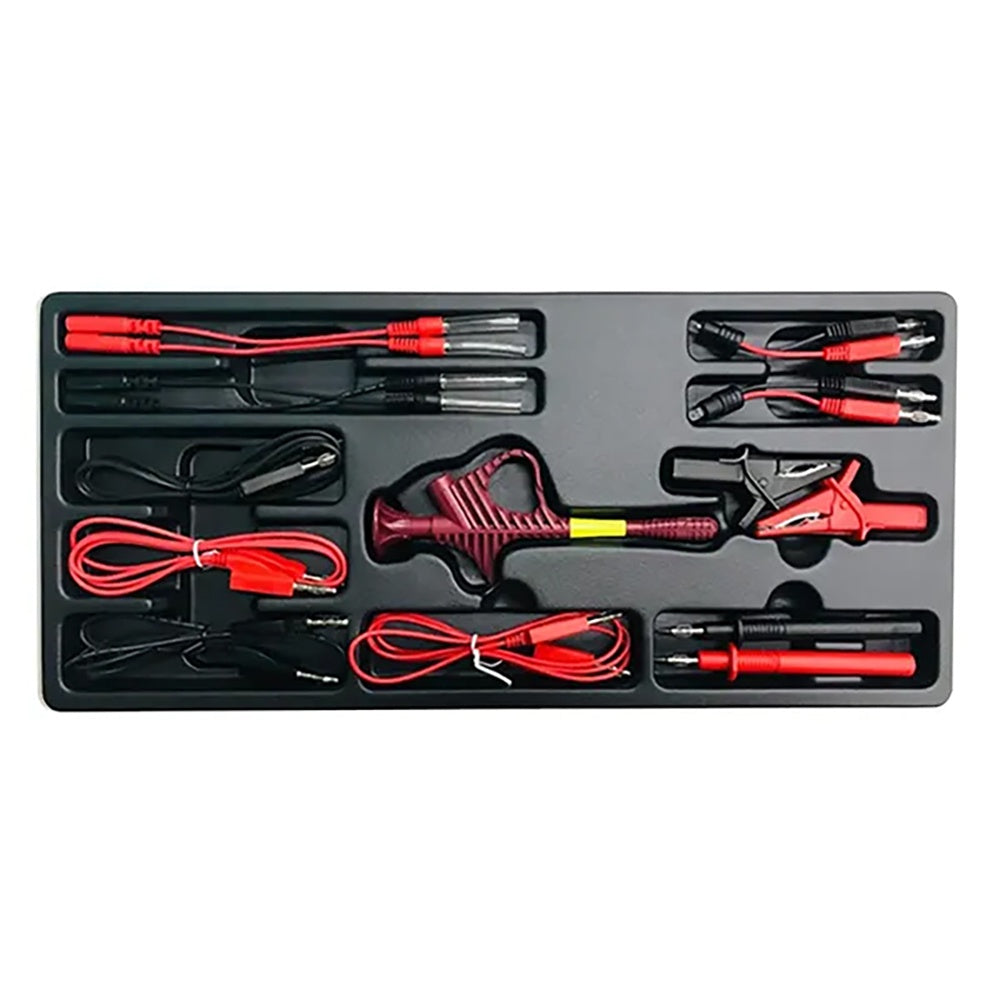 Rytool 15-piece automotive test lead set with colour-coded leads and connectors