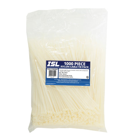 ISL 300 x 4.8mm Nylon Cable Tie - Nat. - 1000pk