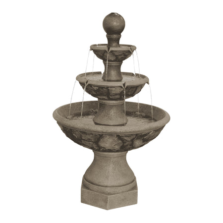 Omni Lincoln resin water feature with stone-like finish