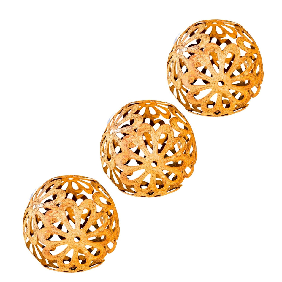 Omni Rustic Floral Sphere With Stake - Small, set of 12