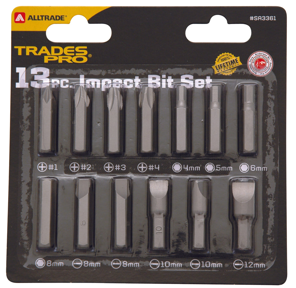 13pc Impact Bit Set