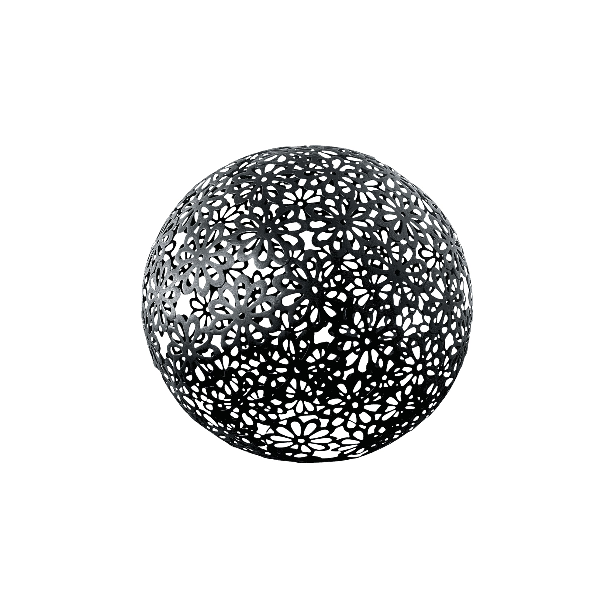 Omni Black Floral Sphere - Extra Large | Hobeca