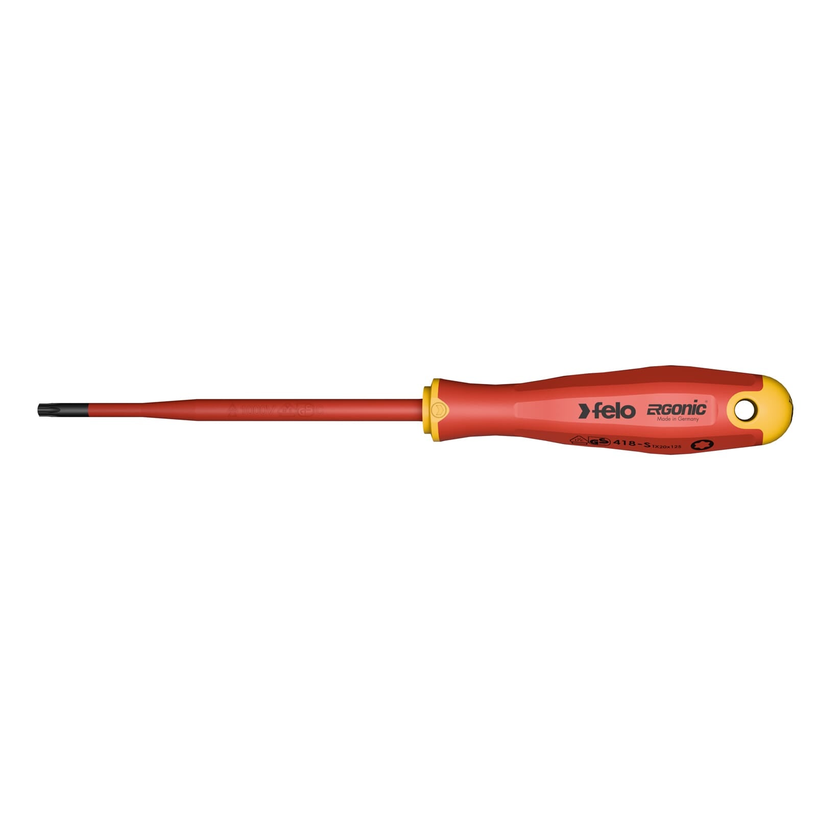 Felo 418 Ergonic E-slim Screwdriver Torx 20 x 125mm Insulated Hardened Tip | Hobeca
