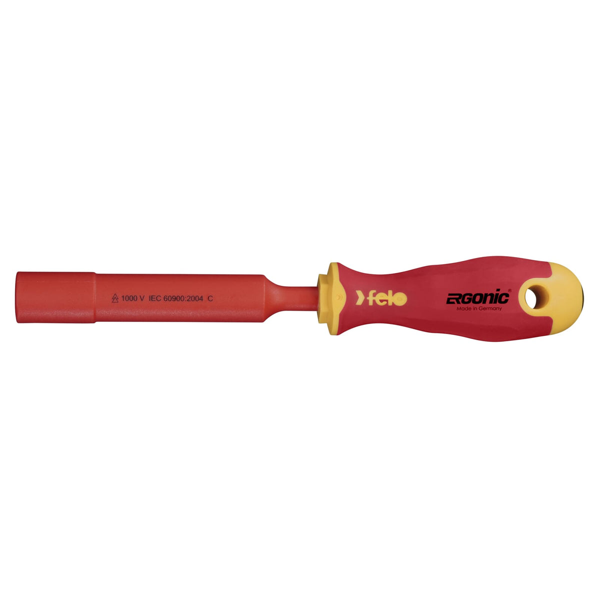 Felo 419 M-Tec Nut Driver Spring Loaded Hex 13 x 125mm Insulated | Hobeca