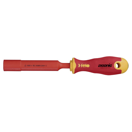 Felo 419 M-Tec Nut Driver Spring Loaded Hex 13 x 125mm Insulated | Hobeca