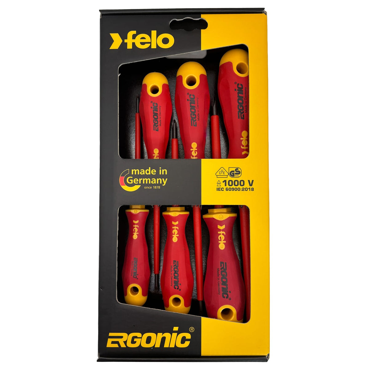 Felo 413 Series Ergonic Screwdriver Set 6pc Insulated | Hobeca