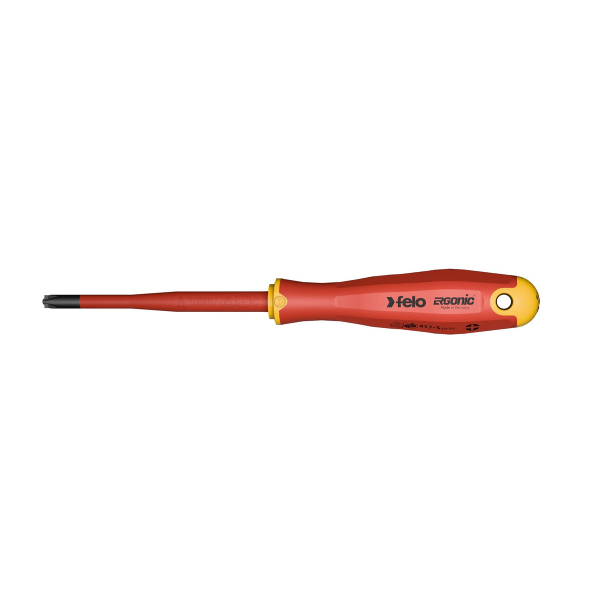 Felo 417 Ergonic E/Slim Insulated Plus/Minus Screwdriver Size Z2 Hardened Tip | Hobeca