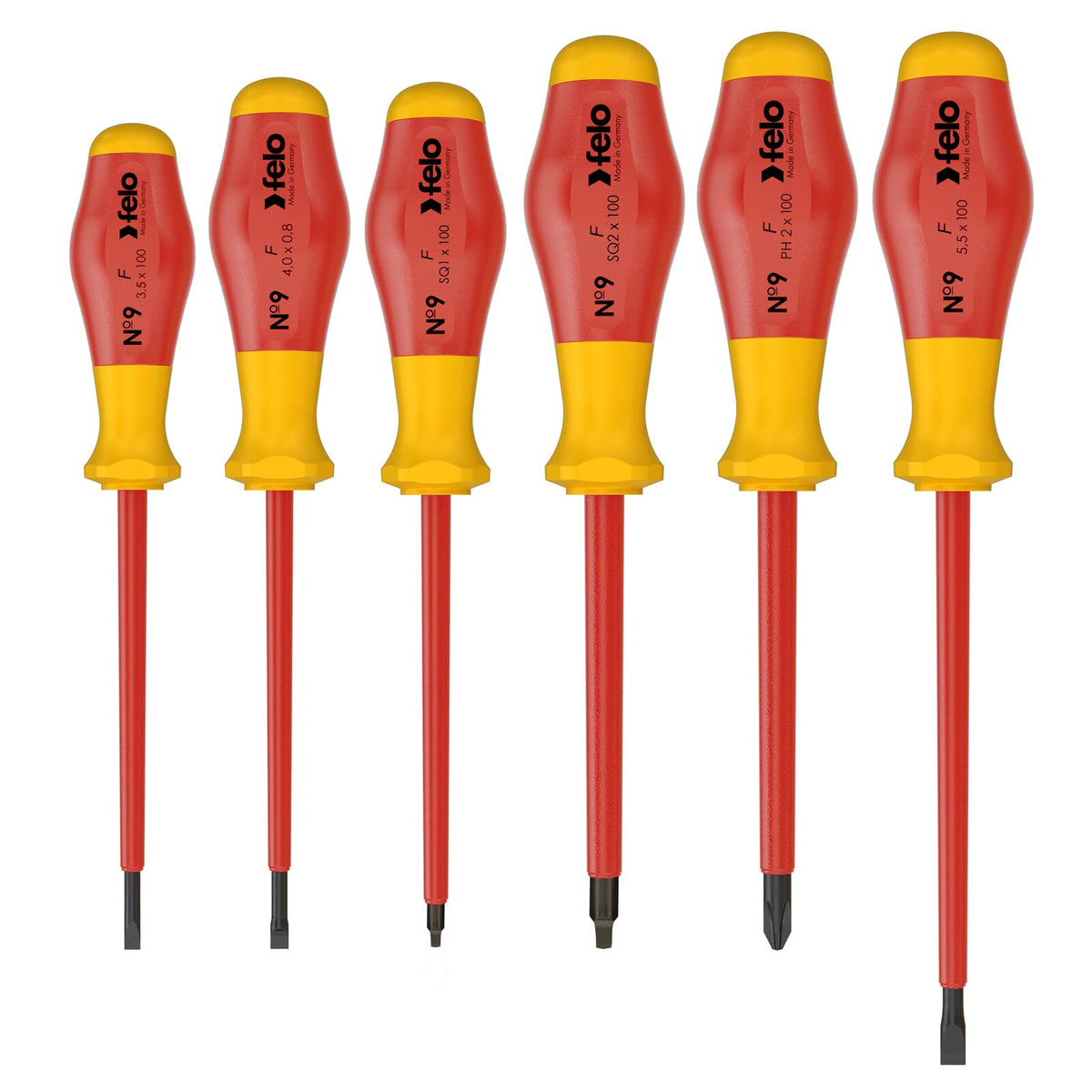 Felo 913 Screwdriver Set 6pc VDE Insulated | Hobeca