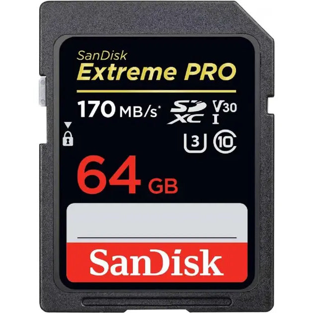 Sandisk Extreme Pro Sdxc 64gb Up To R200mb/S W90mb/S Sd Card Uhs-I V30 | Formula