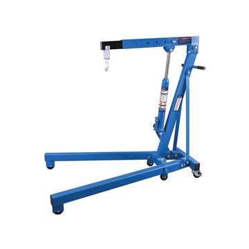 ITM 1000 kg foldable engine crane with swivel castor wheels and adjustable boom
