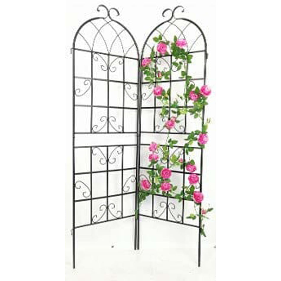 Omni D?cor Metal Garden Trellis Swirls in black, 180 cm height