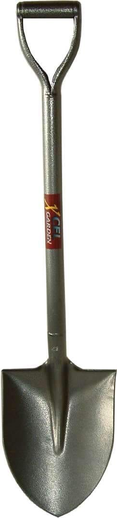 Xcel Shovel D Handle Round Mouth - All Steel Grey