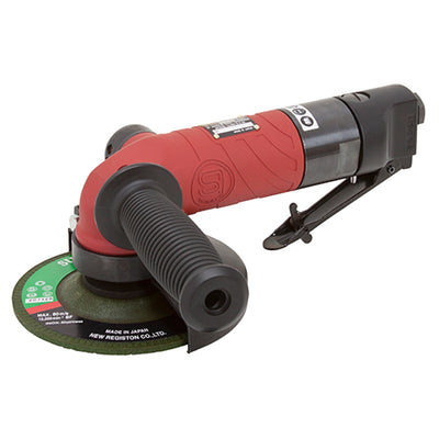 Shinano 5 inch angle disc grinder with palm grip and safety lever