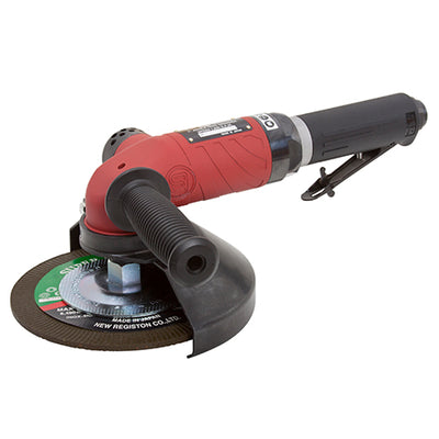 Shinano 7 inch angle disc grinder with long grip and safety lever throttle