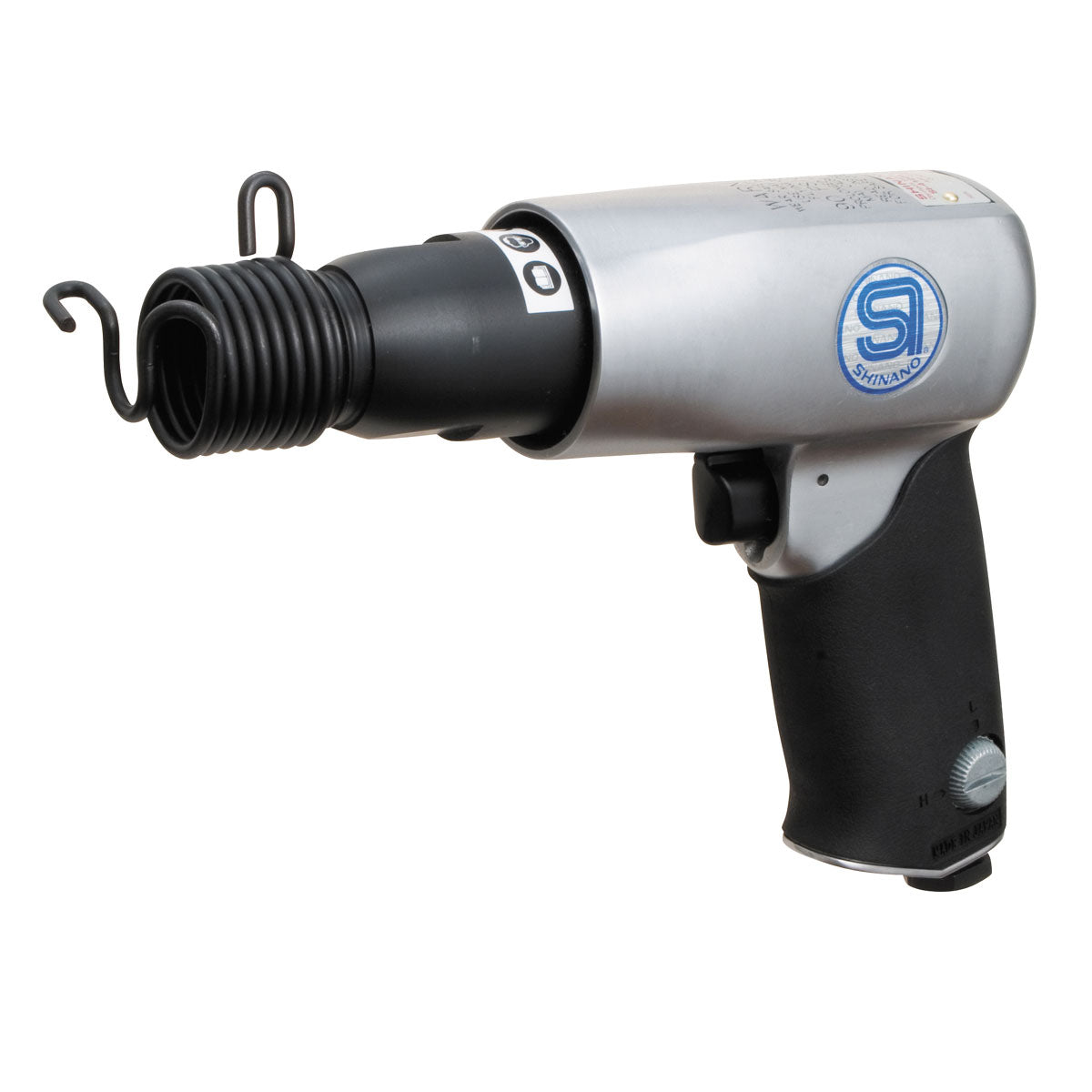 Shinano pistol grip air hammer with 10.2 mm chisel