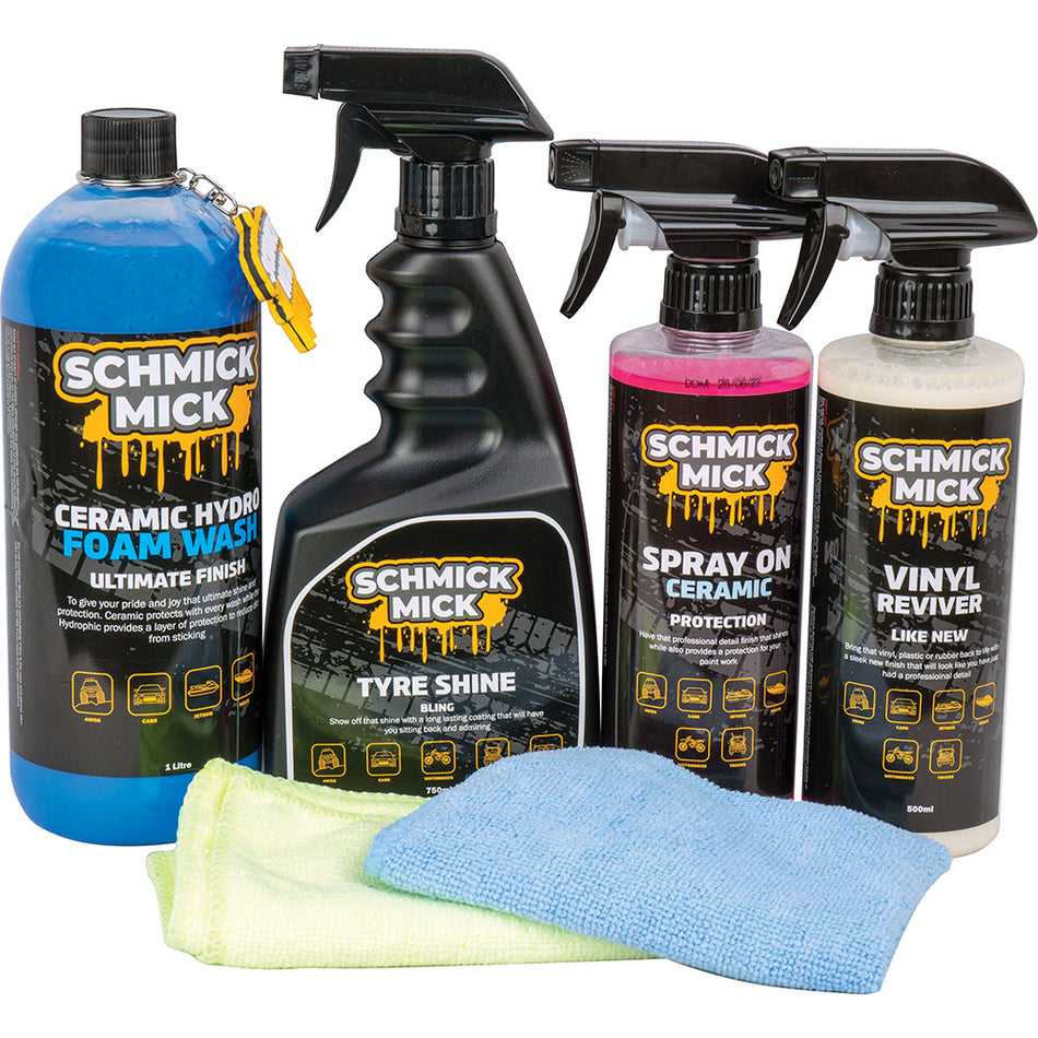 Schmick Mick 4pc Ultimate Care Pack - bonus 2x Microfibre Towel!