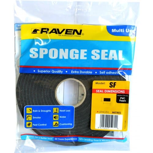 Raven Spongeseal Raven Black 5966        19 x 10mm x2.5m