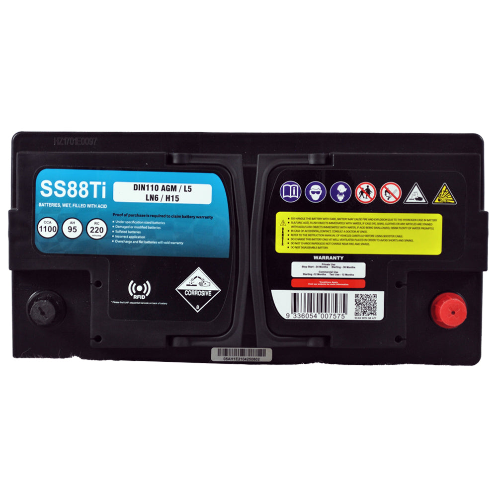 Agm Battery Stop Start Vrla (Agm) 12v 1100cca 95ah By Ssb High Performance | Formula