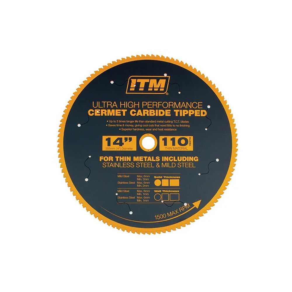 ITM 350mm Cermet Carbide Metal Cutting Blade, 110T | ISL