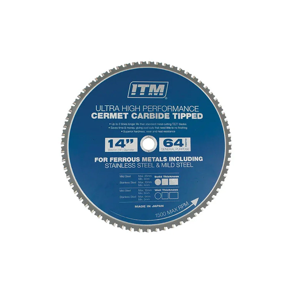 ITM 350mm Cermet Carbide Metal Cutting Blade, 64T | ISL