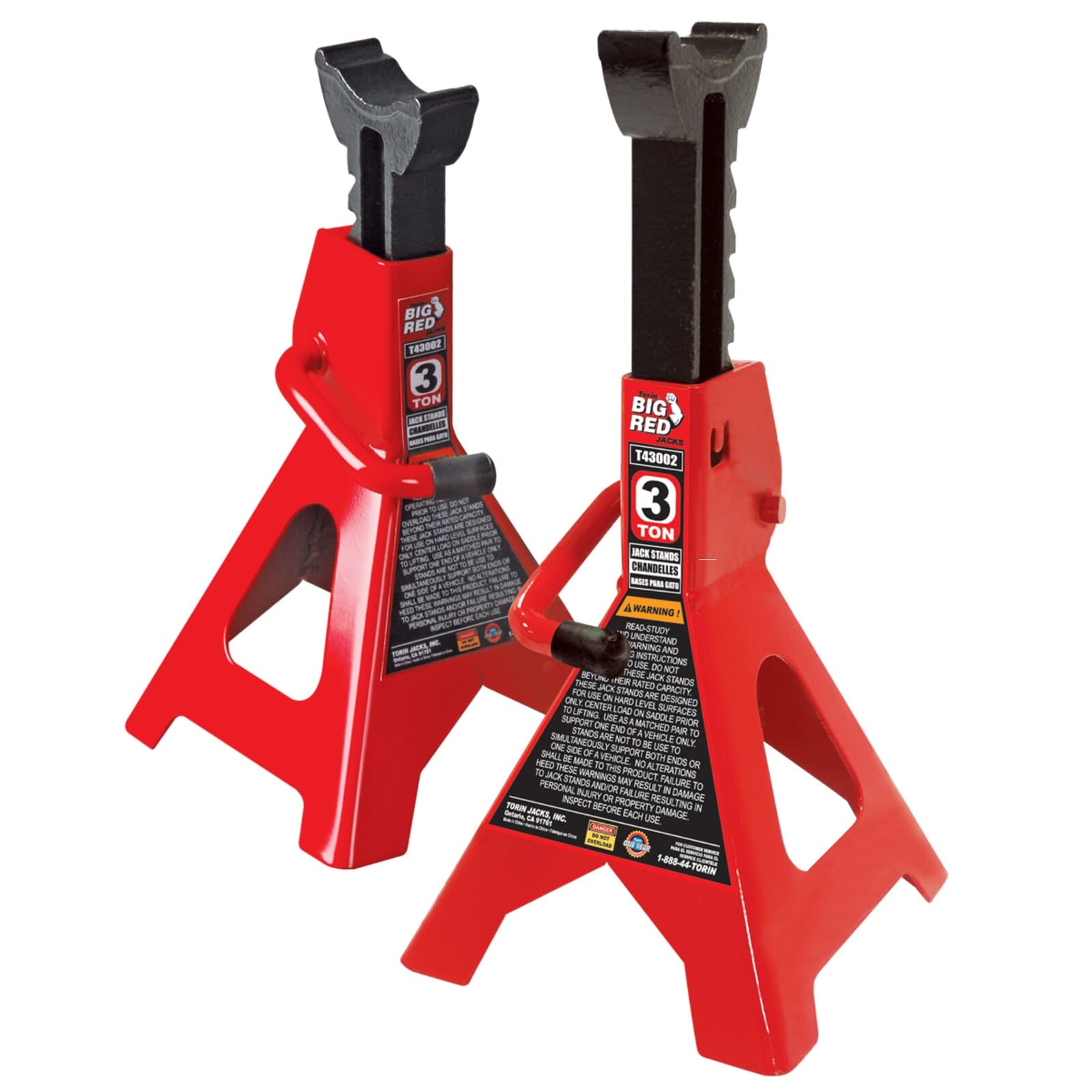 Torin - Big Red T43001 Axle Stand (1Pr) 3 Ton | Hobeca