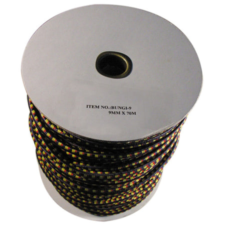Worldwide Bungi Cord 9mm x 70metre (Black Only) | Hobeca