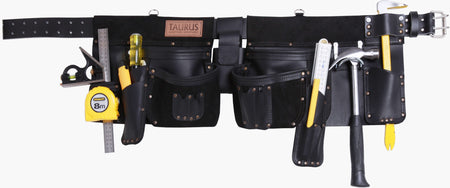Taurus Leather Heavy Duty Super Yankee Apron L/H Black | Hobeca
