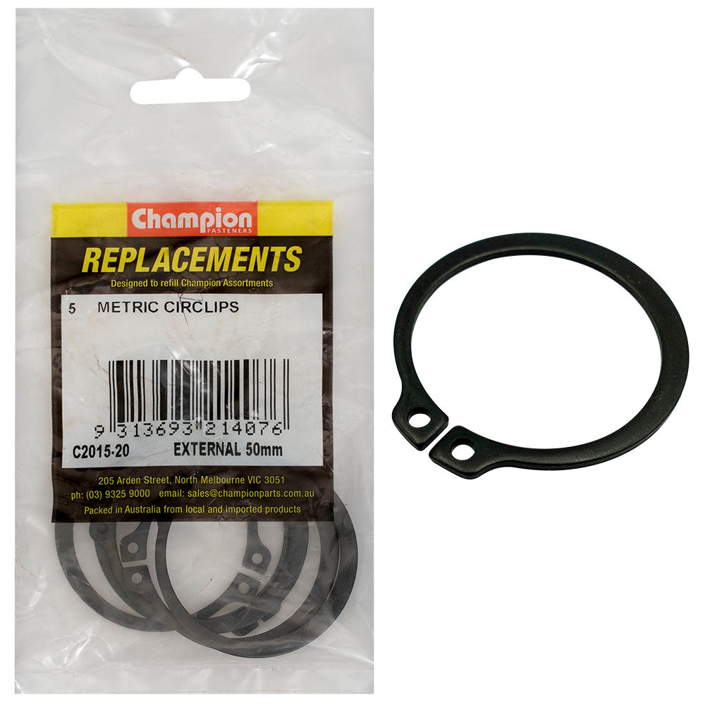 Champion 50mm External Circlip -5pk | ISL