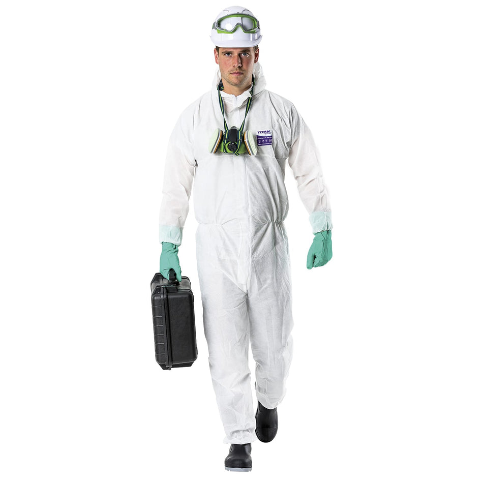 TITAN 340 CE Type 5,6 CAT III Disposable SMS Coverall, Size 4XL