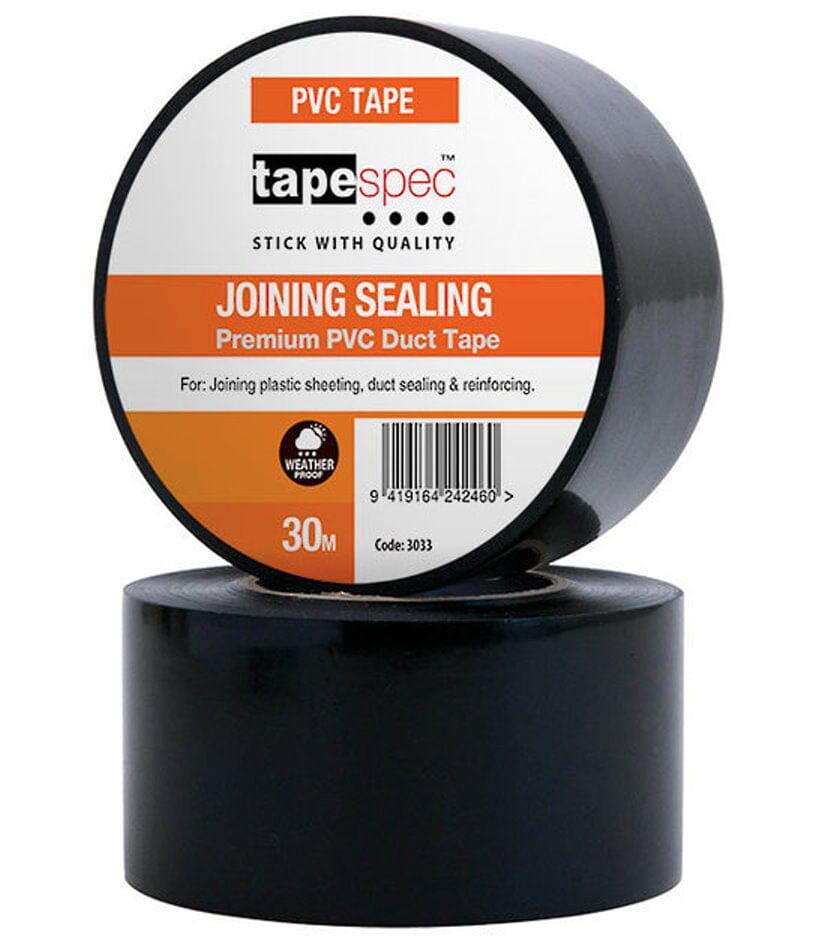 Tapespec Plastic PVC Building/Silage Tape - Black 48mm x 30m