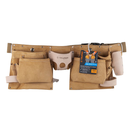 Truper Carpenters Apron 13 Pocket Leather | Hobeca