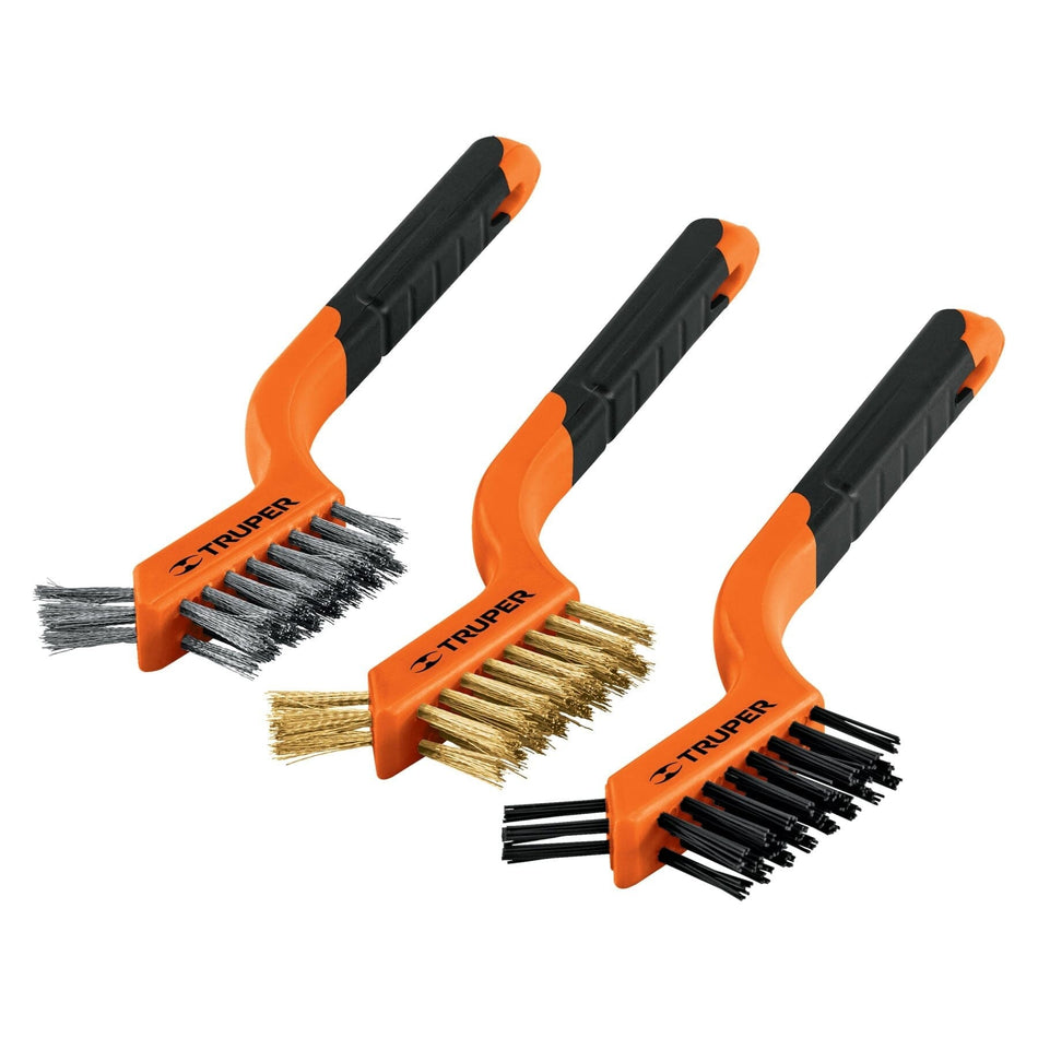 Truper Wire Brush Set  3 piece Mini  10652